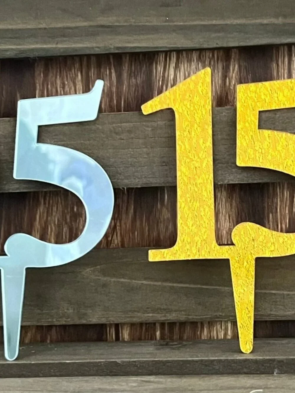 Plastic Sweet 15 Number Cake Topper Mis Quince Años Decoration